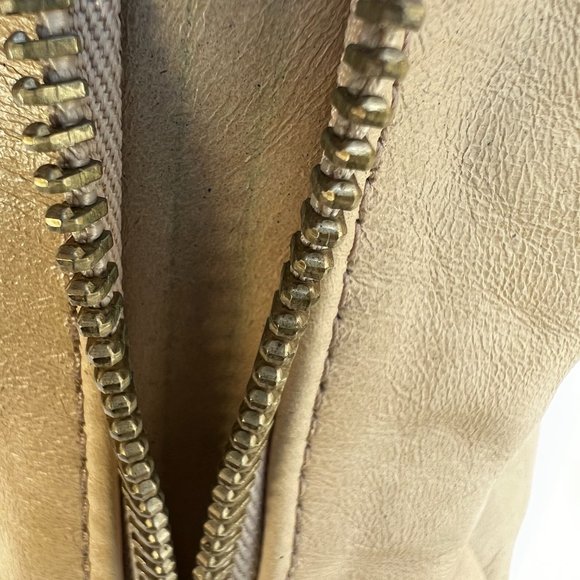 Jacqueline Jarrot Women's Beige Leather Arm Strap Tote Handbag Silver Hardware - Picture 5 of 11